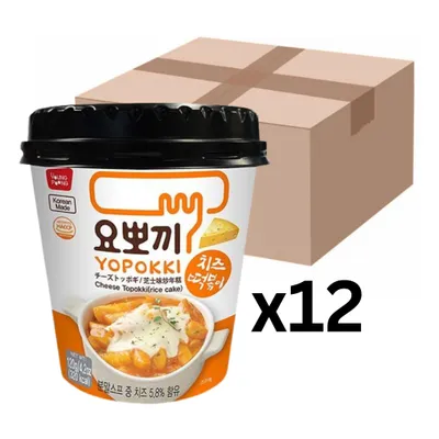 Produktbild von 12er-Pack YOPOKKI Reiskuchen Tteokbokki Topokki Käse Cup 120g
