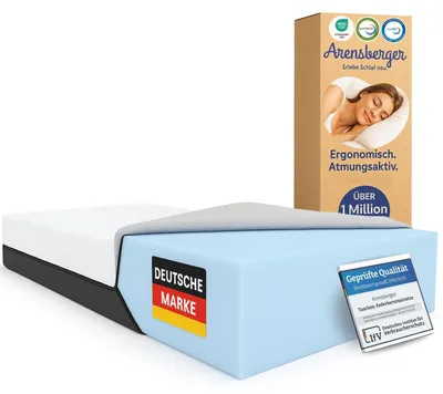 Produktbild von Gelschaummatratze 140x200 cm - 16 cm Nanocell®-Gelschaum - H3 hart - Atmungsaktiv - Abnehmbarer Bezug - Waschbar bis 60 °C - Matratze