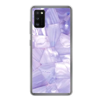 Produktbild von MuchoWow® Handyhülle Schutzhülle Hülle für Samsung Galaxy A41 Naturstein - Muster - Perlmutt Silikon Softcase Handy Hülle - Mobiltelefon