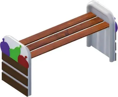 Obrázok produktu pre Detské ihrisko Detská lavička Park Detská zóna Lavička 125x50