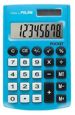 Image de Milan Dual Blister 8 calculatrice de poche argent argent One Size