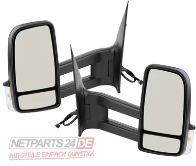Immagine prodotto di Johns, set di specchietti retrovisori esterni a braccio lungo adatto per Sprinter 906 nero Li R dal 05/2009- A0008103219 2E3857513C 0008103219 A0008108219 0008108219 00081
