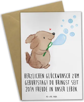 Produktbild von Mr. & Mrs. Panda babykarte 2014 Geburtstag Freude - Weiß - Geschenk, Geboren am, Happy Birthday, Grußkarten, osterkarten, Grußkarte, glückwunschkarten, Alter, Geburtsjahr