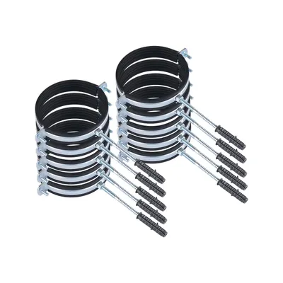 Produktbild von ScarMaxx 10 Stück Schraubrohrschellen Rohrschelle Stahl verzinkt,122-127mm 5" Rohrschellen Gelenkrohrschellen