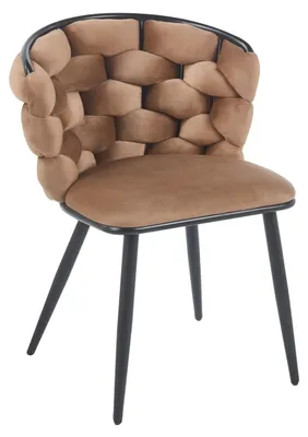 Obrázok produktu pre Dizajnová jedálenská stolička EVANDOR - cappuccino / čierna