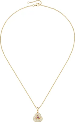 Produktbild von Kette Smart Jewel Anhänger mit Zirkonia und Zierstein, Silber 925 Rot 45 cm