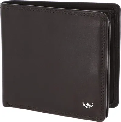 Zdjęcie produktu dla Złoty portfel skórzany Polo RFID Protect billfold 1134 ciemnobrązowy