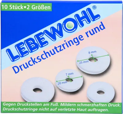 Obrázek produktu pro LEBEWOHL DRUCKSCH RINGE RU, 10 St. Pflaster