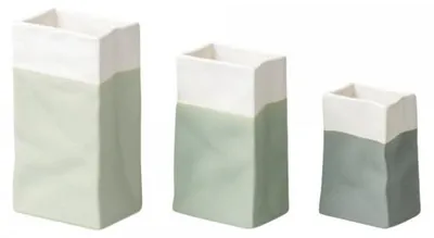 Produktbild von Räder Design Minivasen-Set Porzellantüten Grüntöne (3-teilig)