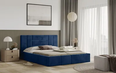 Obrázek produktu pro Postel MILANO 160x200 modrá s úložným prostorem