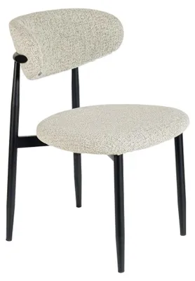 Produktbild von HOMLA Stuhl AVERON, beige mit schwarzen Beinen, 52 x 55,5 x 77 cm