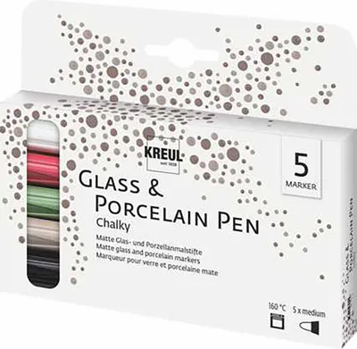 Produktbild von KREUL Glass & Porcelain Pen Chalky 5er-Set