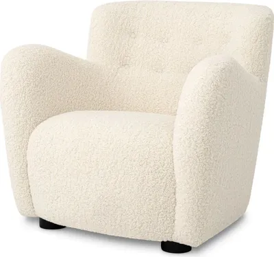 Produktbild von Casa Padrino Luxus Sessel Creme / Schwarz 87 x 86 x H. 80 cm - Wohnzimmer Sessel - Hotel Sessel - Wohnzimmer Möbel - Luxus Möbel - Wohnzimmer Einrichtung - Luxus Einrichtung - Möbel Luxus