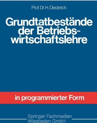 Produktbild von Grundtatbestände der Betriebswirtschaftslehre
