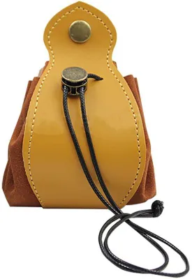Produktbild von Universelle Opbergtas - Leder Tasche für Münzen - Handgefertigte Suède - Kleine Accessoires - Reisezubehör - Leder Taschen - Gepäckbeutel