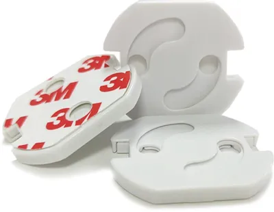 Imagen del producto de Protectores adhesivos para enchufes, 36 unidades, color blanco, para la seguridad infantil