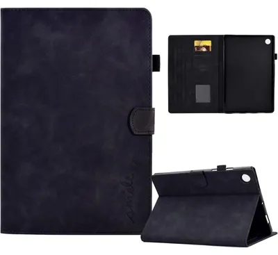 Immagine prodotto di Custodia per Lenovo Tab M10 Plus 3ª generazione, 10,6 pollici, 2022, modelli TB-125F e TB-128F, in Poliuretanoultraleggera, con supporto, colore nero