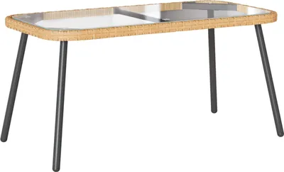 Zdjęcie produktu dla Stolik kawowy Brązowy i czarny 90 x 45 x 43 cm polirattan