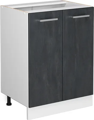 Produktbild von Küchenunterschrank Vicco R-Line Schwarz Beton 60 cm ohne Arbeitsplatte, Model 47503