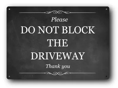 Schild "Bitte Einfahrt nicht blockieren" A4, Alu-Verbund, 3 mm