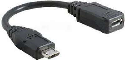 Produktbild von SYSTEM-S Micro USB Stecker auf Micro USB Buchse Adapter Kabel Datenkabel Ladekabel Verlängerung 16 cm