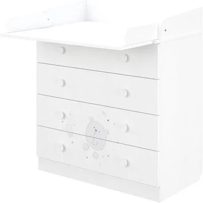Productafbeelding van Babycommode - Commode Babykamer - Baby Verzorgen - Met Verschoonblad - 80 cm - Wit