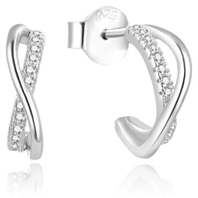 Produktbild von Elegante Silberohrringe mit Zirkonen AGUP2052