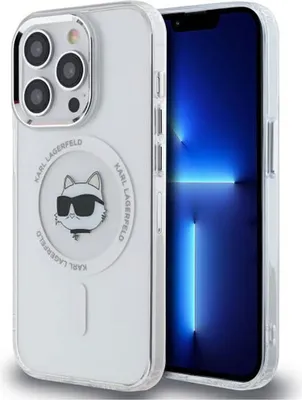 Immagine prodotto di Karl Lagerfeld Klhmp13Lhlschh Iphone 13 Pro 6.1 Biały/Bianco Custodia rigida Iml Metallo Testa Choupette Magsafe