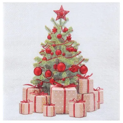 Produktbild von 1800 Servietten Weihnachten Weihnachtsservietten 33x33 cm Weihnachtsbaum
