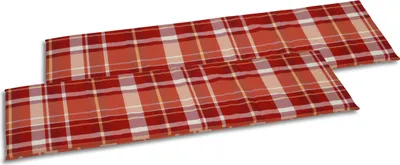 Produktbild von GO-DE Textil, Bankauflage 3-Sitzer, 2er-Set, Farbe: rot, Maße ca.: 148 cm x 43 cm x 5 cm