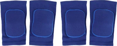 Image de 2 paires de genouillères volley bleu haute résistance tissées respirantes pour le basket-ball m