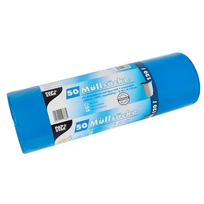 Produktbild von Müllsäcke, LDPE 120 l 110 cm x 70 cm blau 45 my