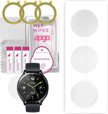 Produktbild von apgo 3 Stück Schutzfolie, klar, kompatibel mit Xiaomi Watch 2 Smartwatch, Hydrogel Displayschutzfolie mit Positionierhilfe, Displayfolie, robust und kratzfest