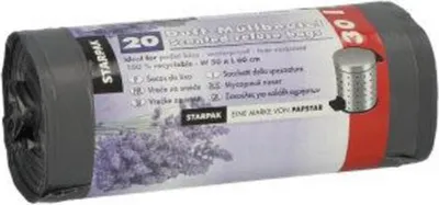 Image de STARPAK Sacs poubelle parfumés LDPE 30 litres gris 20 sacs sur rouleau