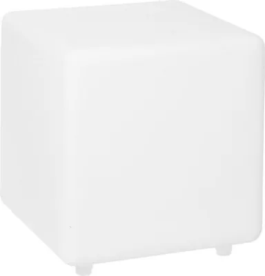 Image de Cube solaire lumineux tabouret table basse LED blanc/multicolore CASY H30cm