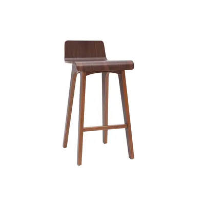 Immagine prodotto di Miliboo - Sgabello da bar in legno scuro 65 cm BALTIK