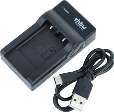 Produktbild von vhbw Ladegerät kompatibel mit Tevion Z1400 Kamera - Ladeschale + USB Kabel Ladeanzeige