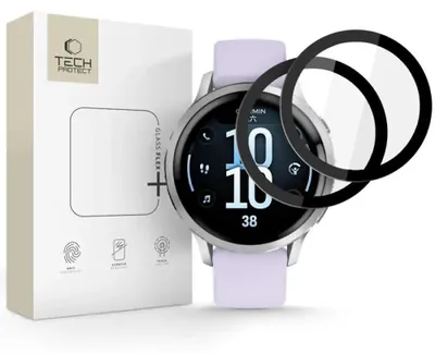Zdjęcie produktu dla Szkło Hybrydowe Tech-Protect Glass Flex+ 2-Pack Garmin Venu 4 (41 Mm) Black
