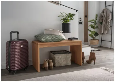Produktbild von Garderobenbank Sitzbank KIRSA 82 cm Kernbuche massiv