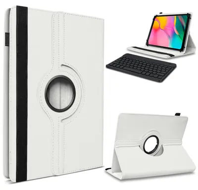 Produktbild von Hülle Tastatur Tasche für Samsung Galaxy Tab S11 S10 S9 FE Schutzhülle DrehbarFarbe 360 Uni:Weiss