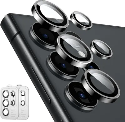 Image de ESR Samsung Galaxy S24 Ultra Protection pour appareil photo 2 Set Noir Films de protection pour verre