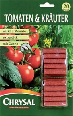 Produktbild von Chrysal Tomaten & Kräuter Düngestäbchen - 20 Stück