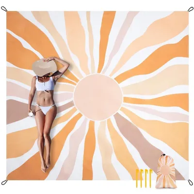 Productafbeelding van Solidchoice - Waterdichte Zandbestendige Strandmat 210 x 200 cm met Draagtas