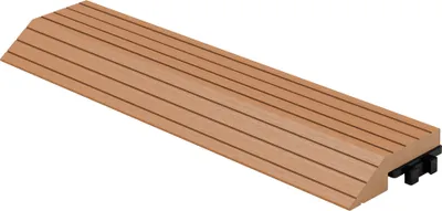 Zdjęcie produktu dla ML-Design WPC listwa krawędziowa prosta jasnobrązowa do płytek tarasowych 30x2x7,5 cm drewnopodobny system zatrzaskowy wykończenie krawędzi podłogi panel podłogowy