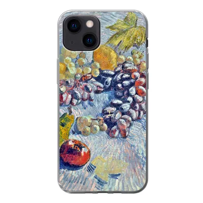 Produktbild von MuchoWow® Handyhülle Schutzhülle Hülle für iPhone 13 mini Weintrauben, Zitronen, Birnen und Äpfel - Vincent van Gogh Silikon Softcase Handy Hülle - Softcase
