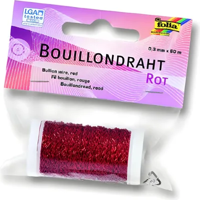 Produktbild von MAX BRINGMANN Bouillondraht rot 0,3mm x 60m