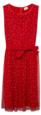 Image de Robe en mesh sans manches s.Oliver, ornée de petits points argentés