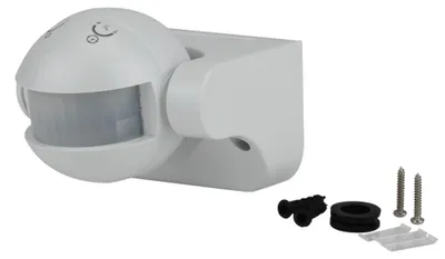 Immagine prodotto di Rilevatore di movimento Unitec 180° portata 12m max. 1000W AP bianco