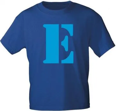 Produktbild von Marken T-Shirt mit Print Buchstabe - E - 85121 royalblau Gr. S-3XL Größe - XL