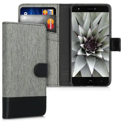 Produktbild von kwmobile 41833.01, Folio, BQ, bq Aquaris X/X Pro, 13,2 cm (5.2"), Schwarz, Grau